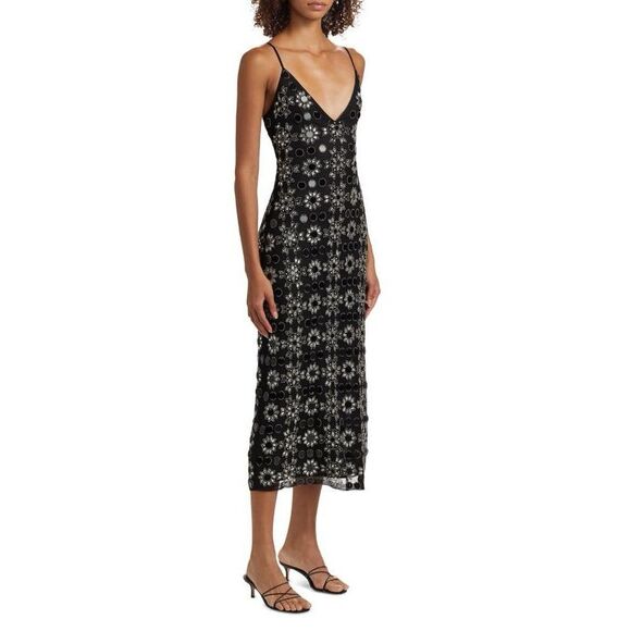 RAMY BROOK Lauriane Embellished Midi-Dress US 8 $995 - Picture 3 of 12